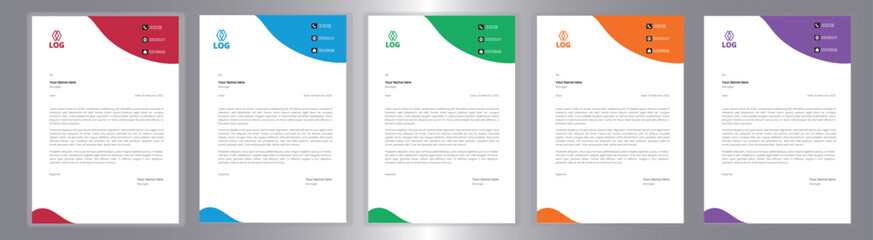 New Corporate And Creative Professional Business Elegant,Modern letterhead template design in minimalist style a4