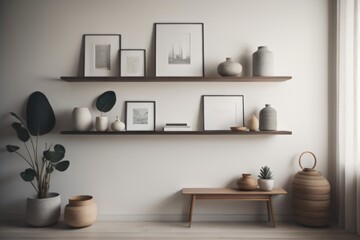 Fototapeta na wymiar Ai Generated minimalist wall background