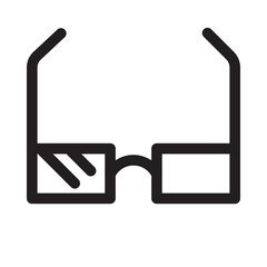 glasses  line icon