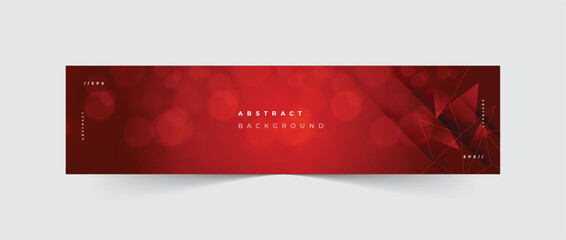 Linkedin banner red background with bokeh