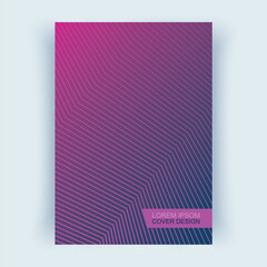 Cover layout, vertical orientation. Cover with abstract lines.