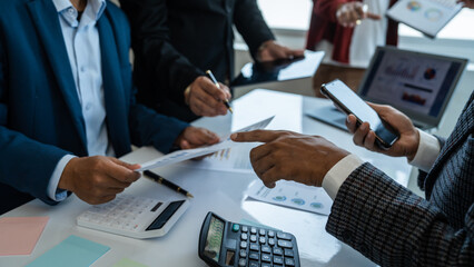 Business people team meeting planning ideas, demographic survey, cash flow, business combination, budgetary control, management audit, amortization, process costing, functional accounting, appraisal