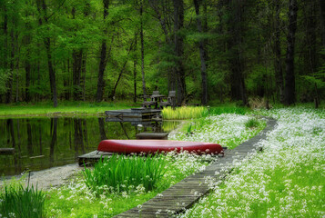 Spring has sprung at our friend's pond in Upstate NY.  This is a very calm and tranquil spot to...