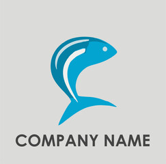 simple fish logo design template, for your company or restaurant