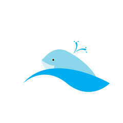 Water wave icon vector illustration design logo