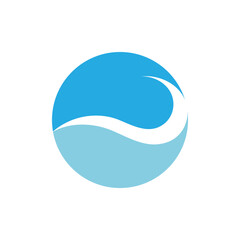 Water wave icon vector illustration design logo