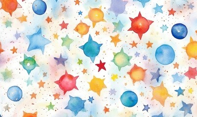 a watercolor painting of stars in pastel colors