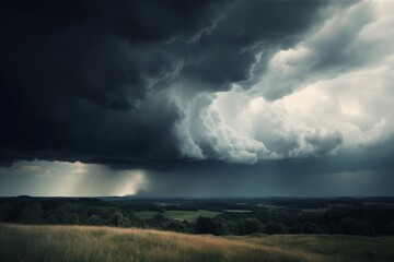 Obraz na płótnie Canvas Stormy cloud nature backdrop, Generative ai