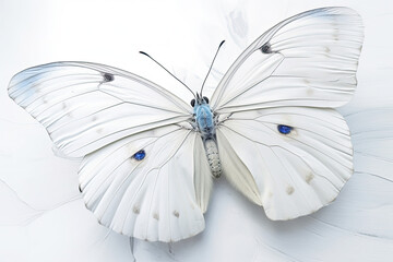 Fototapeta na wymiar white butterfly, AI Generative