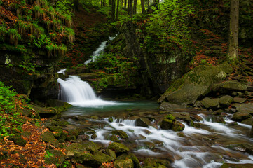 Vodopády Satiny, waterfalls, water, trees,