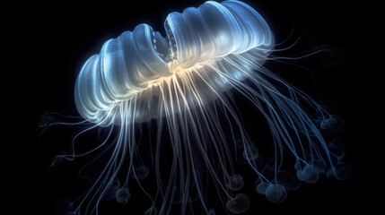 Fantasie-Jellyfish in the sea