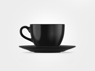 Coffee cup, mockup with isolated background to be cut out, which can be used for label project presentations.