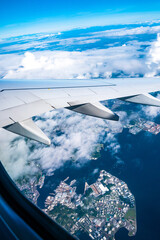 Fototapeta premium 飛行機から見える景色 (東京湾)
