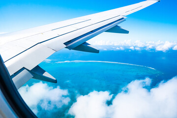 飛行機から見える景色 (石垣島)