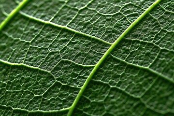 Texture of green leaves close-up. Generative AI