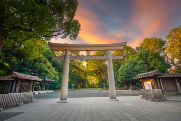 Gordijnen Meiji Shrine Temple, Tokyo, Japan © Kyrenian