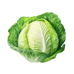 Fototapeta premium cabbage isolated on white created with Generative AI