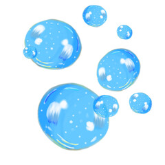 illustration of blue bubbles