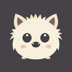 Fototapeta premium Cute hedgehog face illustration or sticker