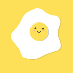 Illustration vector graphic of cute sunny side up eggs. Good to covers for children's books, food products, icons, and logos.