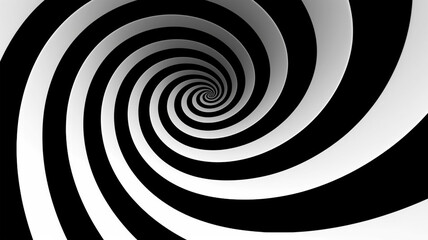Graphic black and white spiral
