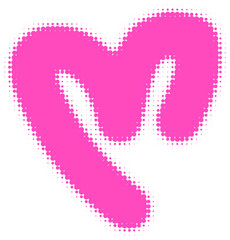 Halftone Line Heart