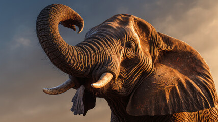 african elephant created with Generative AI technology