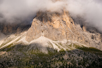 Dolomite alps in Italy, beautiful mountain landscape