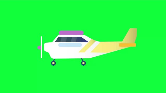 2D Animation explainer video premade in 4K with plane flying in slowmotion in Background, 2d explainer concept 