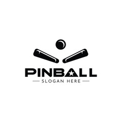 Pinball and Flippe in icon simple and minimalist, Vector Icon Illustration