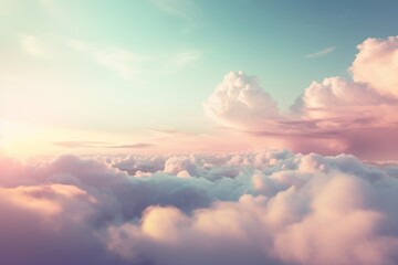 Fototapeta na wymiar Soft pastel clouds, Generative ai