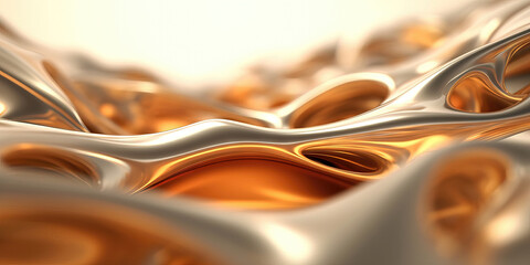 Golden abstract liquid background