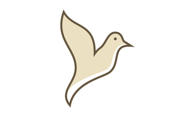 Abstract Bird Logo Line Art Silhouette