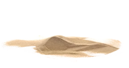 Fotobehang Pile desert sand dune isolated on white, clipping path © dule964