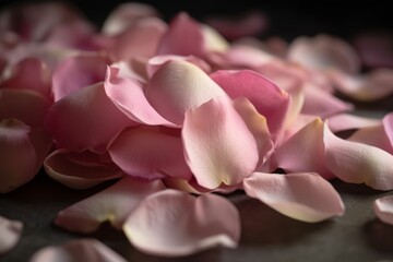 Soft pink rose petals, Generative ai