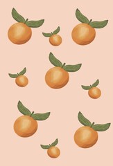Little Cutie Citrus Orange Baby Shower Background