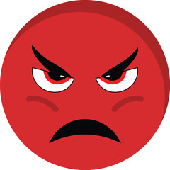 Angry Emoji Vector Icon