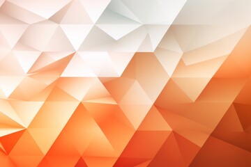 Smooth orange and white triangles with a gradient effect, Generative ai