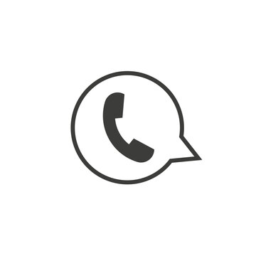 Telephone icon symbol, vector, logo symbol. Phone pictogram, flat vector sign isolated on white background .