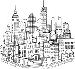 Cityscape Illustration Vector Art
