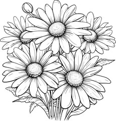 Flowers Line Art