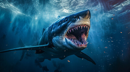 Obraz premium Great White Shark Under The Sea