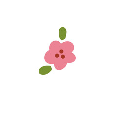 Hand drawn cute flower element