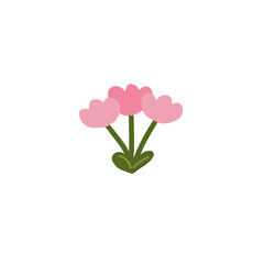 Hand drawn cute flower element