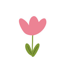 Hand drawn cute flower element