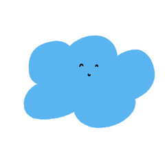 Hand drawn smile cloud 
