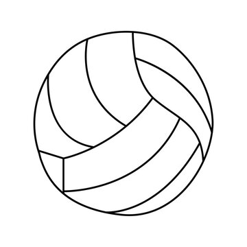  volleyball ball in doodle style