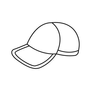 baseball cap in doodle style
