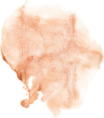 Orange-Brown Watercolor Texture Hand-painted