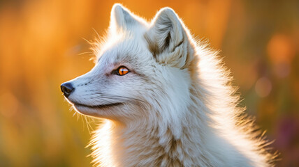 arctic fox in detailed view created with Generative AI technology